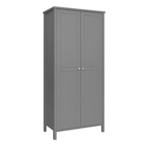 Trams Wooden Wardrobe With 2 Doors In Grey