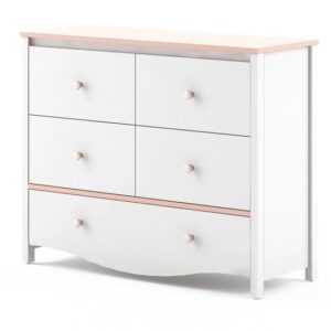 Merrill Kids Wooden Chest Of 5 Drawers In Matt White