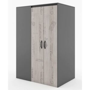 Sault Kids Wooden Walk-In Wardrobe Right 2 Doors In Graphite