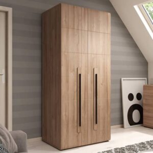 Trail Wooden Wardrobe With 2 Doors In Grandson Oak