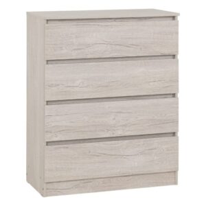 Mcgowan Wooden Chest Of 4 Drawers In Urban Snow