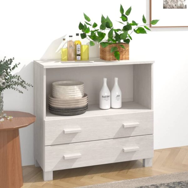 Hull Wooden Chest Of 2 Drawers With 1 Shelf In White