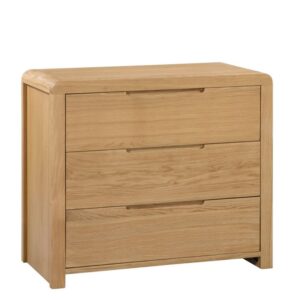 Camber Wooden Chest Of 3 Drawers In Waxed Oak