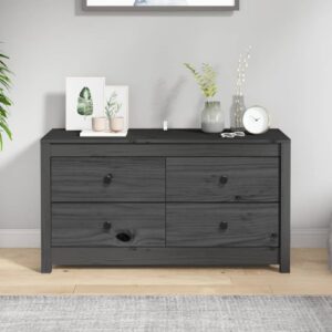 Abilene Wooden Chest Of 4 Drawers In Grey