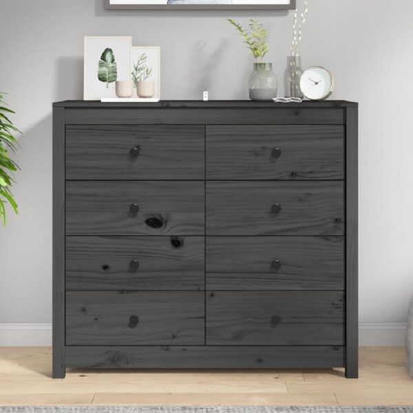 Abilene Wooden Chest Of 8 Drawers In Grey