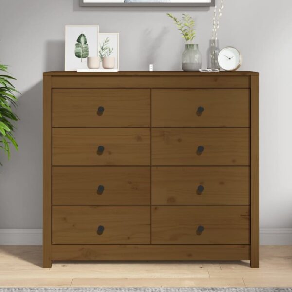 Abilene Wooden Chest Of 8 Drawers In Honey Brown