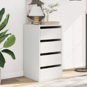 Flint Wooden Chest Of 4 Drawers In White