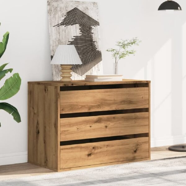 Fontana Wooden Chest Of 3 Drawers In Oak