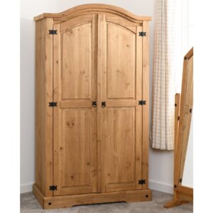 Central Wooden Wardrobe With 2 Doors In Oak