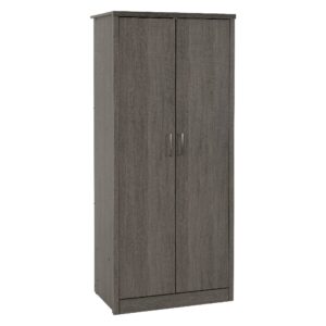 Laggan Wooden Wardrobe With 2 Doors In Black