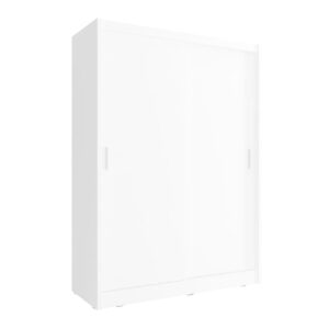 Waldorf Wooden Small Wardrobe With 2 Sliding Doors In Matt White