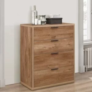 Stock Wooden Chest Of 4 Drawers In Rustic Oak